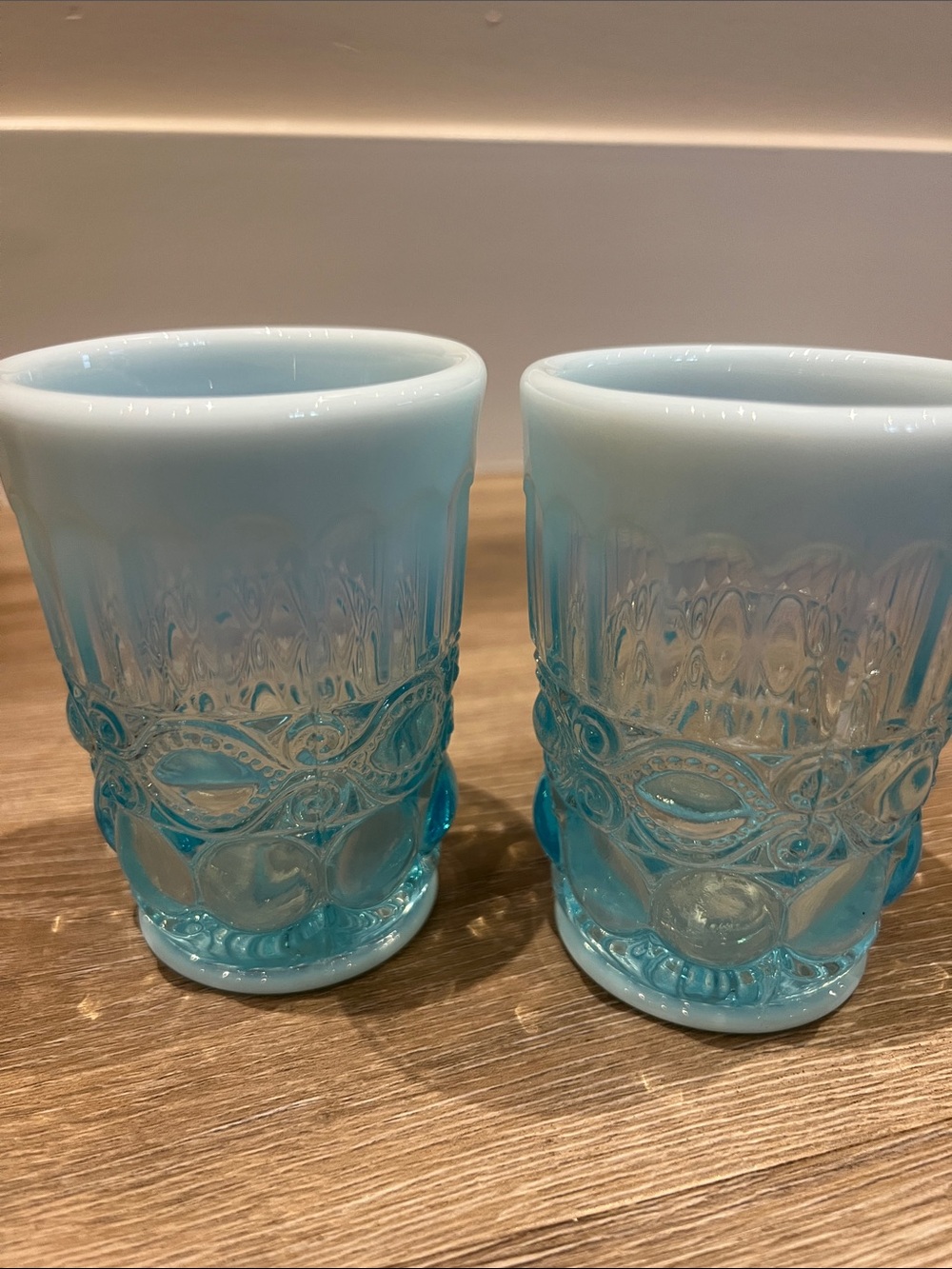 Mosser Eye Winker Aqua Opal Flat Tumblers - Picture 6 of 8